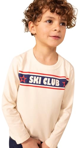 Petit Bateau Jungen Langarm-T-Shirt, Weiss Avalanche, 10 Jahre von Petit Bateau