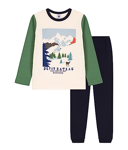 Petit Bateau Jungen Pyjama, Blau Smoking / Mehrfarbig, 2 Jahre von Petit Bateau