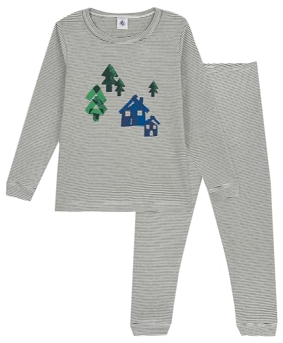 Petit Bateau Jungen Pyjama, Grün Avoriaz / Weiss Marshmallow, 2 Jahre von Petit Bateau