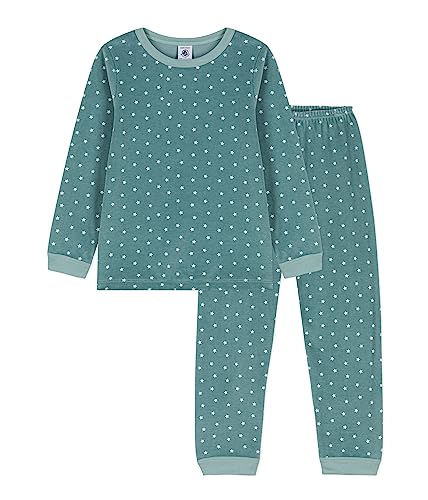 Petit Bateau Jungen Pyjama, Grün Brut / Weiss Marshmallow, 6 Jahre von Petit Bateau