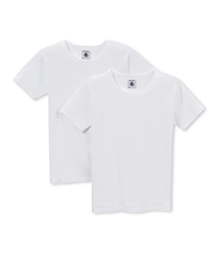 Petit Bateau Jungen Unterhemd Lot 2p T Shirtmc, 2er Pack, Weiß (Special Lot 0), 104 (4ans/102cm) von Petit Bateau