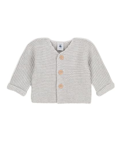 Petit Bateau Unisex Baby Strickjacke, Grau Beluga Chine, 18 Monate von Petit Bateau