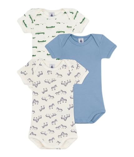Petit Bateau Lot de bodies manches courtes en coton animalier bébé von Petit Bateau
