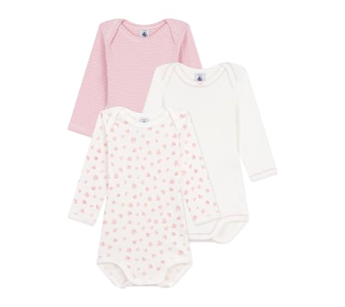 Petit Bateau Lot de bodies manches longues en coton imprimé cœurs bébé von Petit Bateau