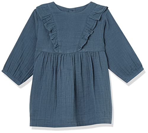 Petit Bateau Baby Mädchen Langarmkleid, Grau Ducky, 24 Monate von Petit Bateau