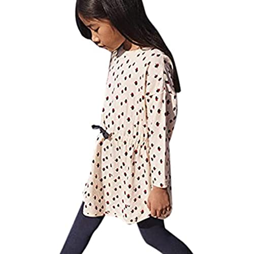 Petit Bateau Mädchen Langarmkleid, Weiss Avalanche / Mehrfarbig, 10 Jahre von Petit Bateau