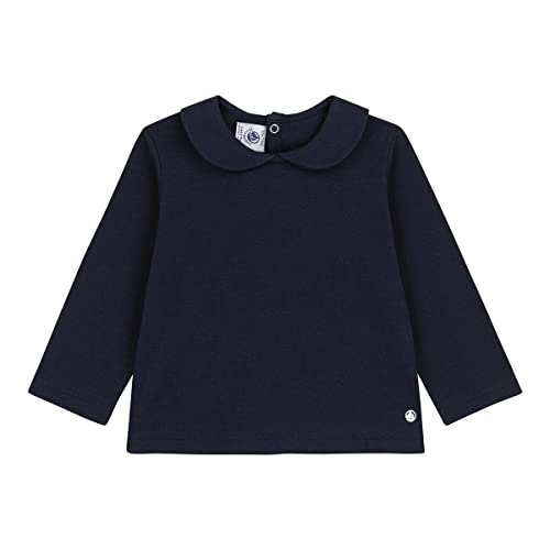 Petit Bateau Baby Mädchen Langarmbluse, Blau Smoking, 6 Monate von Petit Bateau