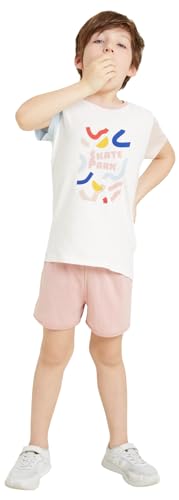 Petit Bateau Mädchen A09U7 Pyjacurt, Marshmallow/Multico, 10 Jahre von Petit Bateau