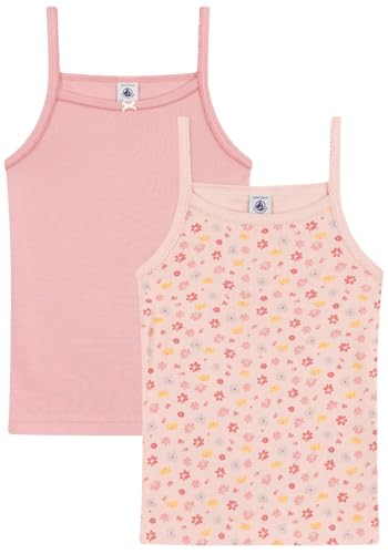 Petit Bateau Mädchen A0A4K Hosenträgerhemden, Variante 1, 6 Jahre (2er Pack) von Petit Bateau