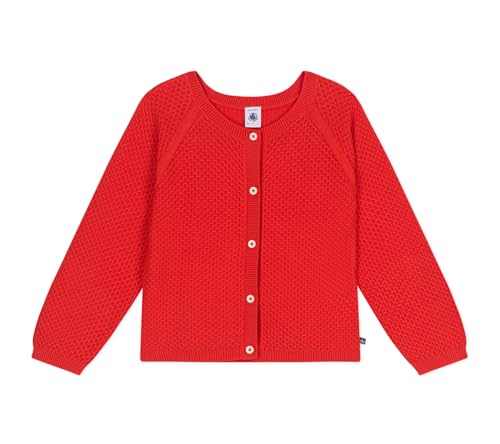 Petit Bateau Mädchen A0CJM Strickjacke, Rot, 12 Jahre von Petit Bateau