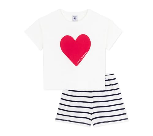 Petit Bateau Mädchen A0CKD Pyjacourt, Weiß/Blau, 3 Jahre von Petit Bateau
