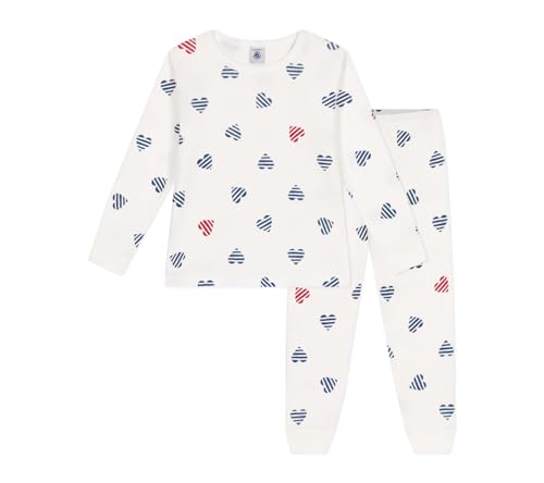 Petit Bateau Mädchen A0CLU Schlafstrampler, Weiß/Mehrfarbig, 10 Jahre von Petit Bateau