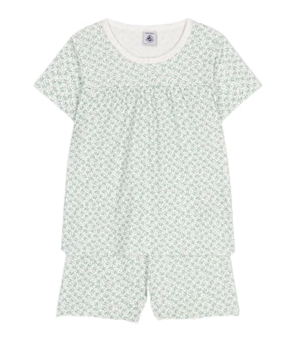 Petit Bateau Mädchen A0CLZ Pyjacourt, Weiß/Grün, 6 Jahre von Petit Bateau