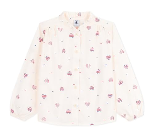 Petit Bateau Mädchen A0CPT Langarmbluse, Ecru/Mehrfarbig, 10 Jahre von Petit Bateau