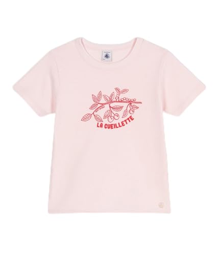 Petit Bateau Mädchen A0CQA Kurzärmeliges T-Shirt, Rosa, 5 Jahre von Petit Bateau