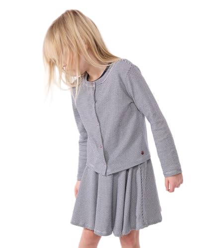 Petit Bateau Mädchen A0CY7 Strickjacke, Blau/Weiß, 5 Jahre von Petit Bateau