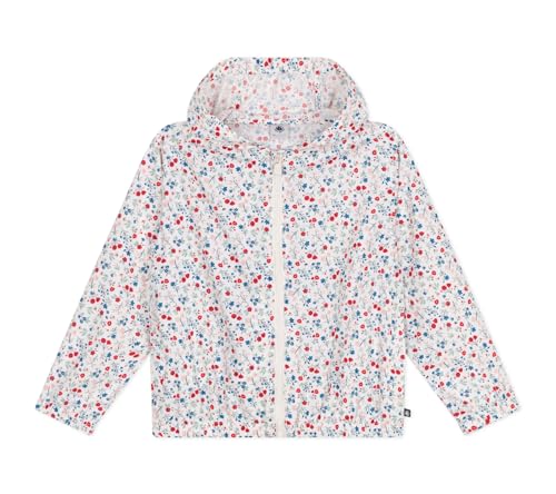 Petit Bateau Mädchen A0D0X Anti-UV-Windjacke, Weiß/Mehrfarbig, 4 Jahre von Petit Bateau