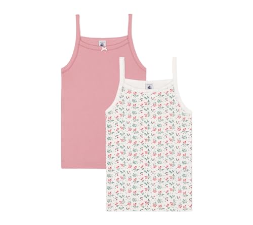 Petit Bateau Mädchen A0D3V Hosenträgerhemden, Variante 1, 10 Jahre (2er Pack) von Petit Bateau