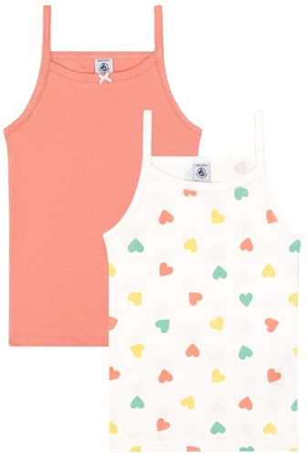 Petit Bateau Mädchen A0D3X Hosenträgerhemden, Variante 1, 12 Jahre (2er Pack) von Petit Bateau