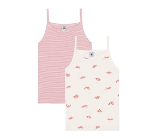 Petit Bateau Mädchen A0D3Z Hosenträgerhemden, Variante 1, 12 Jahre (2er Pack) von Petit Bateau