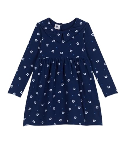 Petit Bateau Mädchen A0D6J Langarmkleid, Blau/Mehrfarbig, 3 Jahre von Petit Bateau