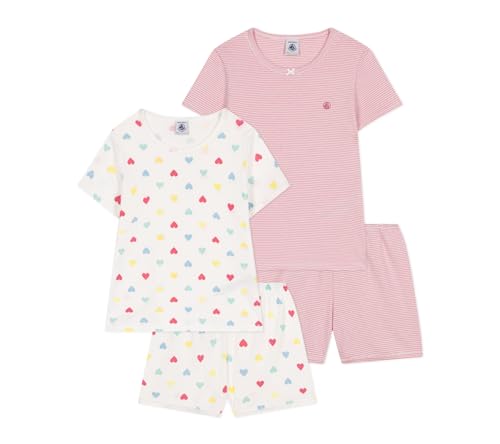 Petit Bateau Mädchen A0D6P Pyjama, Variante 1, 3 Jahre (2er Pack) von Petit Bateau