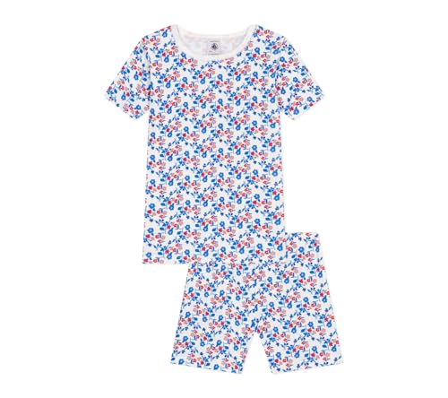 Petit Bateau Mädchen A0D6U Pyjacourt, Weiß/Mehrfarbig, 2 Jahre von Petit Bateau