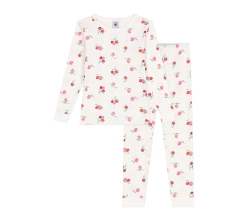 Petit Bateau Mädchen A0D77 Schlafstrampler, Marshmallow/Pfingstrose/Mehrfarbig, 2 Jahre von Petit Bateau
