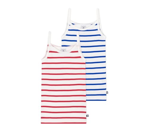 Petit Bateau Mädchen A0DA0 Hosenträgerhemden, Variante 1, 12 Jahre (2er Pack) von Petit Bateau