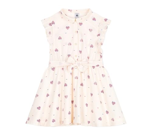 Petit Bateau Mädchen A0DGT Ärmelloses Kleid, Ecru/Mehrfarbig, 4 Jahre von Petit Bateau