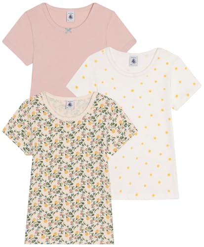 Petit Bateau Mädchen A0A3R T-Shirt, Variante 1, 8 Jahre (3er Pack) von Petit Bateau