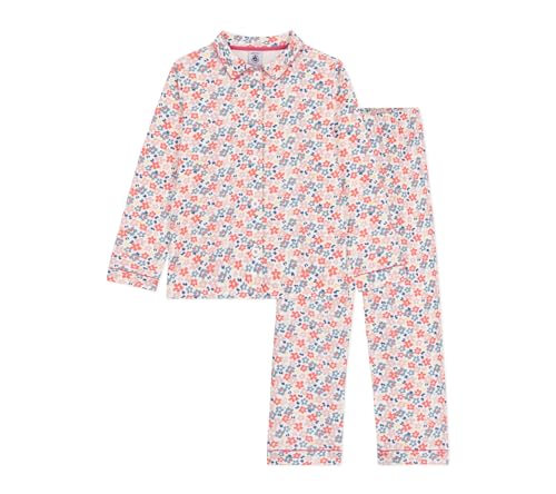 Petit Bateau Mädchen Cardite_h2 Nachtwäsche, Marshmallow/Multico, 8 Jahre von Petit Bateau