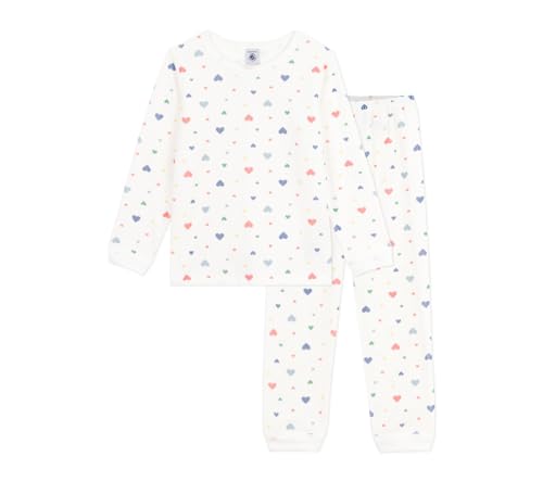 Petit Bateau Mädchen Cheminee_h Nachtwäsche, Marshmallow/Multico, 3 Jahre von Petit Bateau