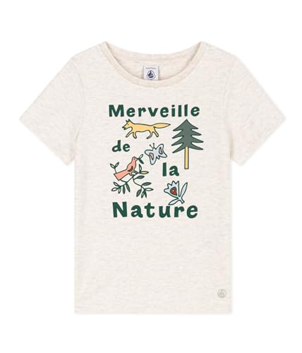 Petit Bateau Mädchen Kurzärmeliges T-shirt, Beige Montelimar Chine, 12 Jahre von Petit Bateau