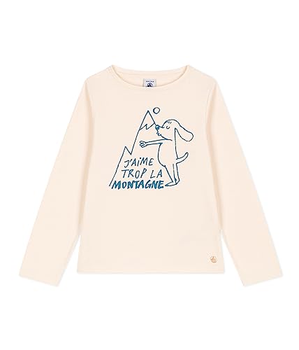 Petit Bateau Mädchen Langarm-T-Shirt, Weiss Avalanche, 4 Jahre von Petit Bateau