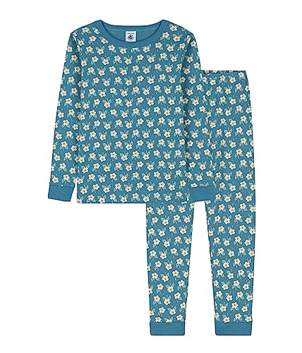 Petit Bateau Mädchen Pyjama, Blau Polochon / Mehrfarbig, 3 Jahre von Petit Bateau