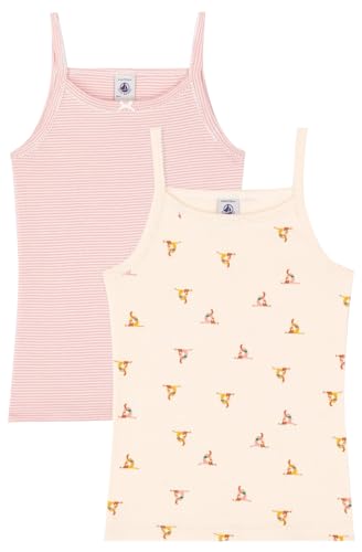 Petit Bateau Mädchen A0A43 Hosenträgerhemden, Variante 1, 10 Jahre (2er Pack) von Petit Bateau