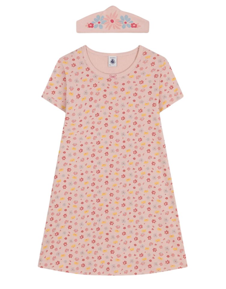 Petit Bateau Nachthemd Petit Bateau Mädchen-Nachthemd & Haube Prinzessinnen-Schlafmode von Petit Bateau