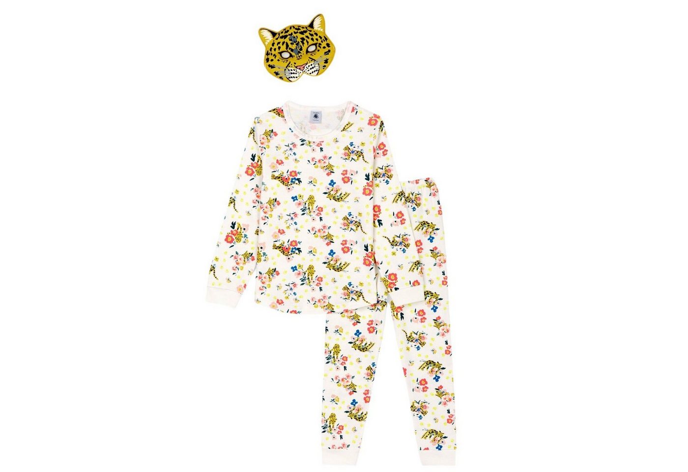 Petit Bateau Schlafanzug Petit Bateau Schlafanzug mit leuchtendem Leopardenprint für Mädchen von Petit Bateau