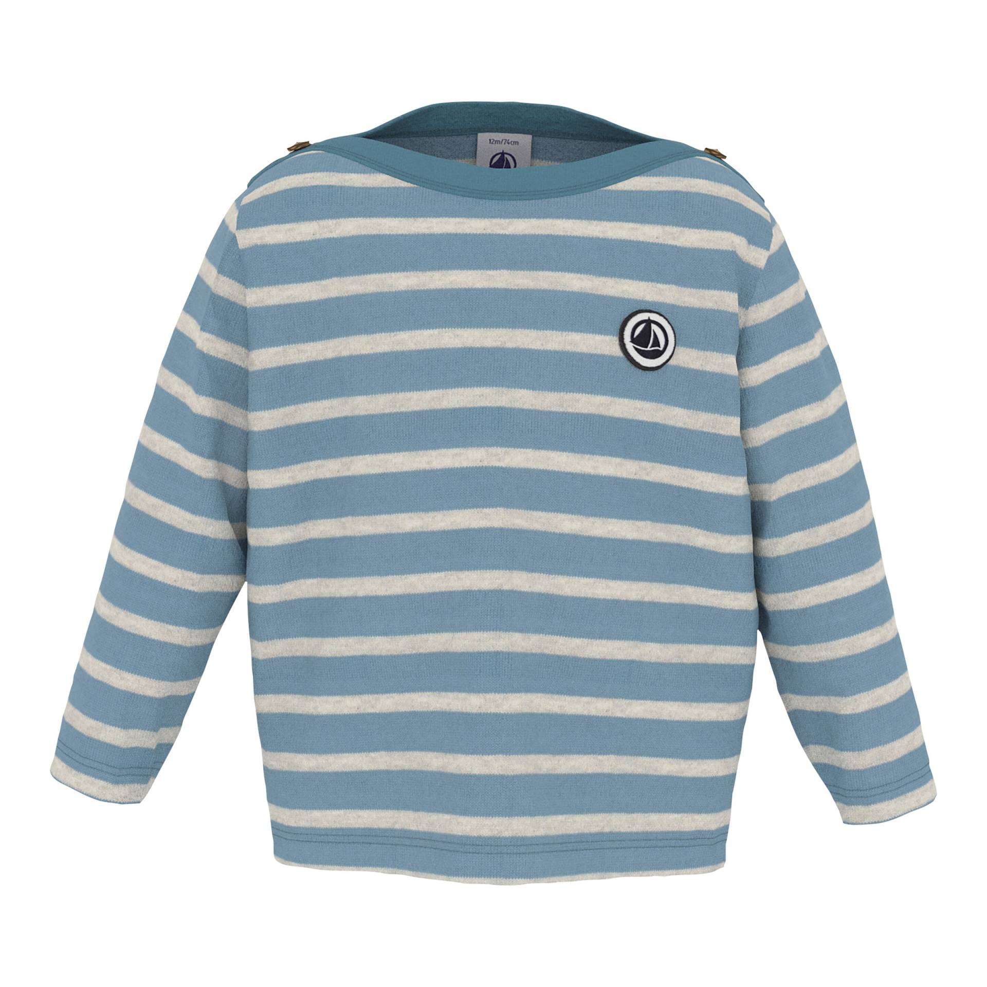 Petit Bateau Shirt langarm Ringel von Petit Bateau