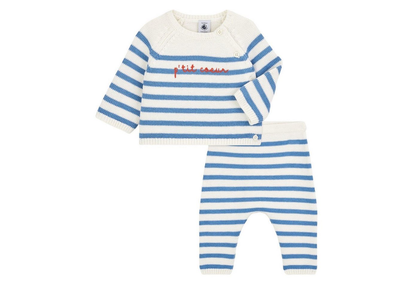 Petit Bateau Shirt & Hose Petit Bateau 2-teiliges Baby-Set aus Cardigan und Hose von Petit Bateau