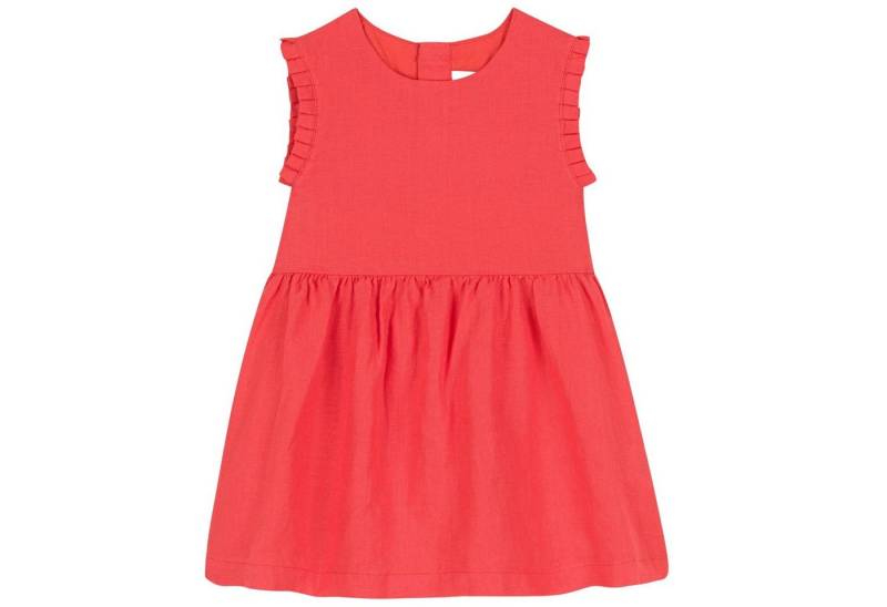 Petit Bateau Sommerkleid Petit Bateau süßes hellrotes Leinenkleid von Petit Bateau