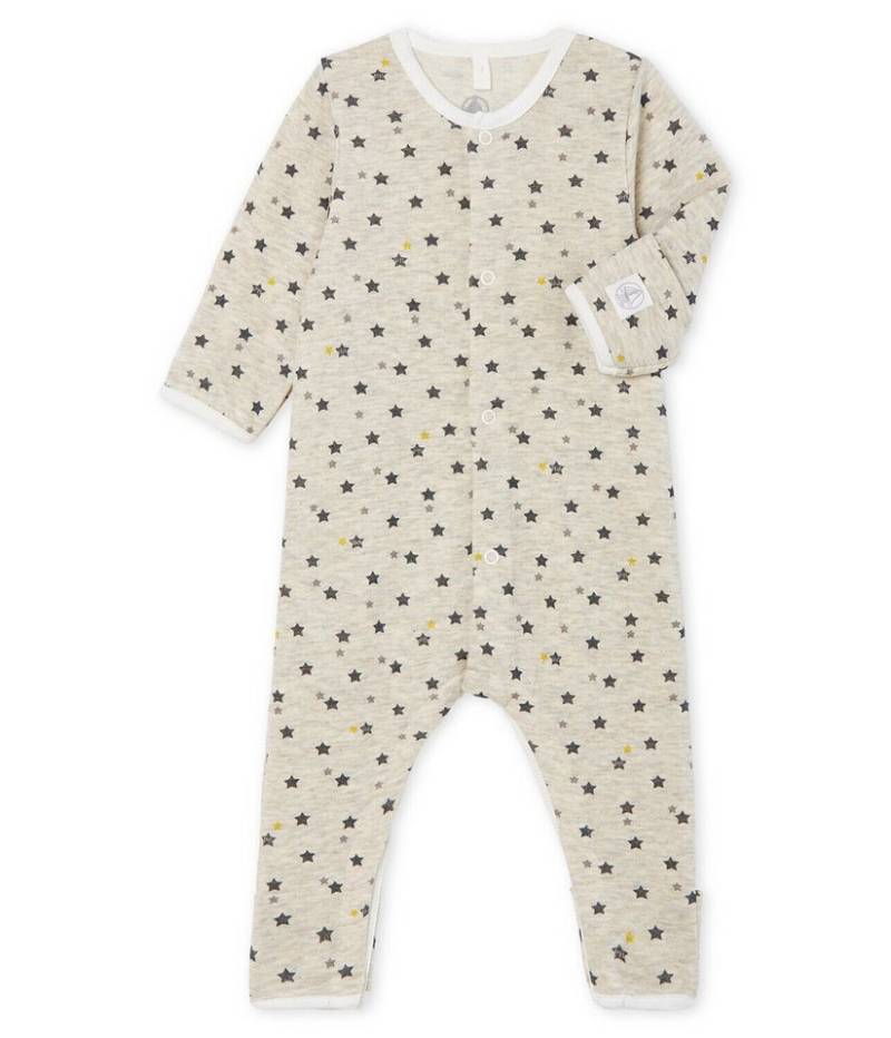 Petit Bateau Strampler PETIT BATEAU Strampler Overall Bodysuit allover Sterne grau blau von Petit Bateau