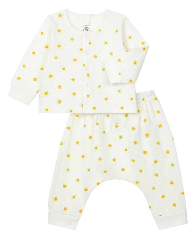 Petit Bateau Strampler Petit Bateau 2-teiliges Baby-Set aus Strickjacke und Hose mit Sonnenpr von Petit Bateau