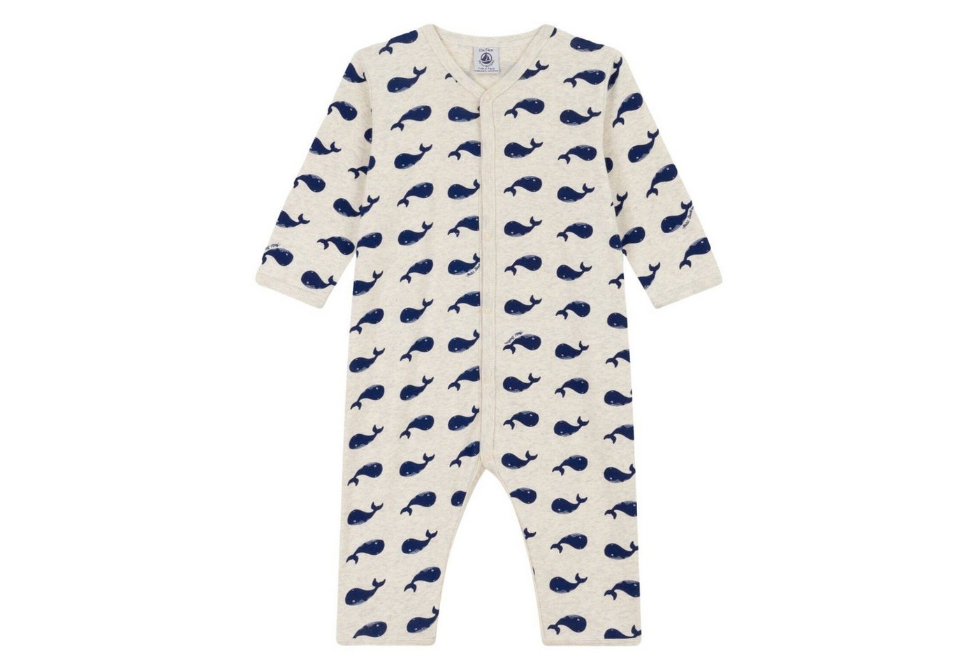 Petit Bateau Strampler Petit Bateau Baby-Strampler fußlos mit Walmotiv von Petit Bateau