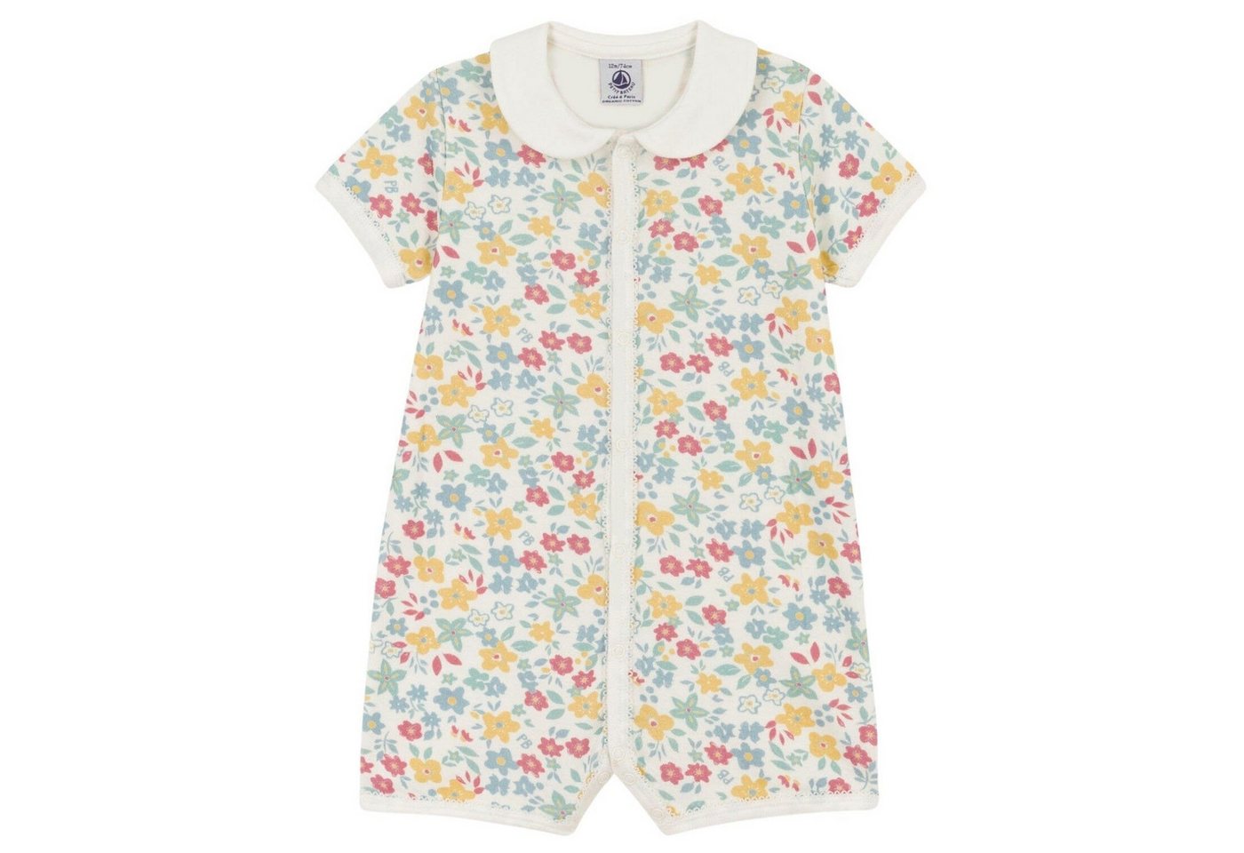 Petit Bateau Strampler Petit Bateau Kurzoverall geblümt bunt von Petit Bateau