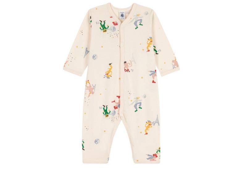 Petit Bateau Strampler Petit Bateau Langarm Overall Allover Fantasy Print von Petit Bateau