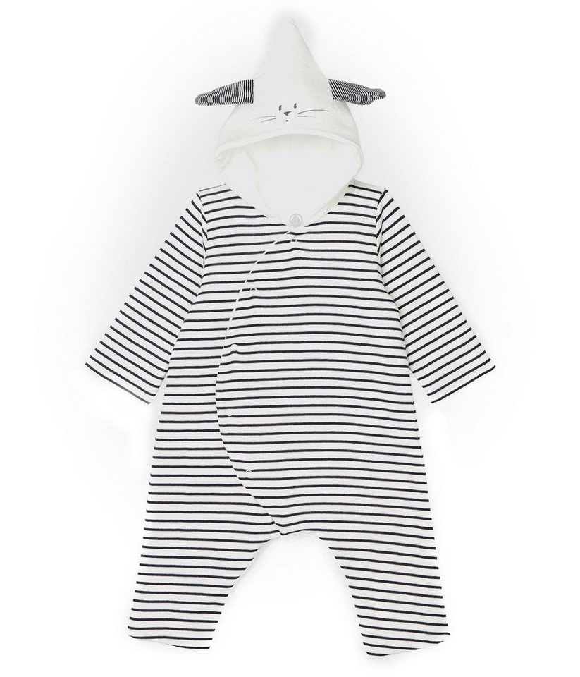 Petit Bateau Strampler Petit Bateau Overall gefüttert Milleraies Ohren Kapuze von Petit Bateau