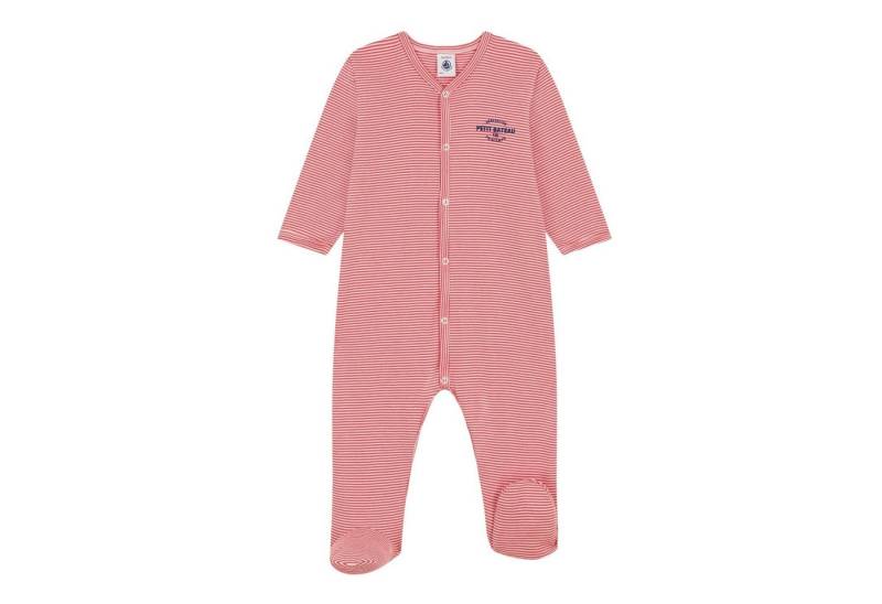 Petit Bateau Strampler Petit Bateau Ringelstrampler apricot aus Baumwolle von Petit Bateau