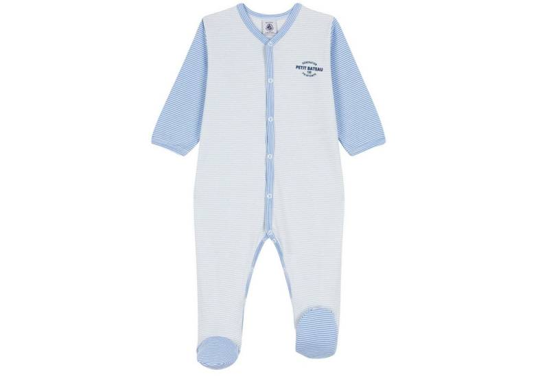 Petit Bateau Strampler Petit Bateau Ringelstrampler blau aus Bio-Baumwolle von Petit Bateau